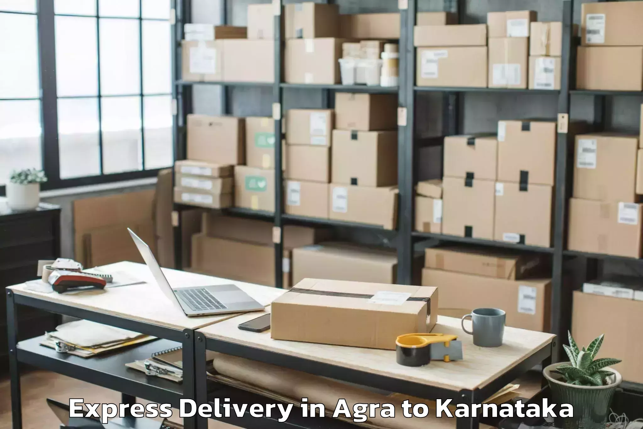 Reliable Agra to Hirebettu Express Delivery